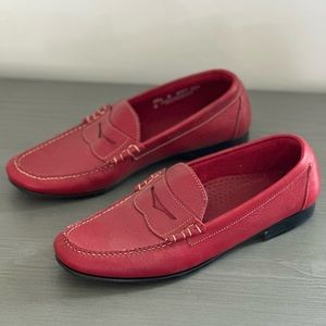 Bass Weejun Red Leather Penny Driving Loafers Men’s 10.5